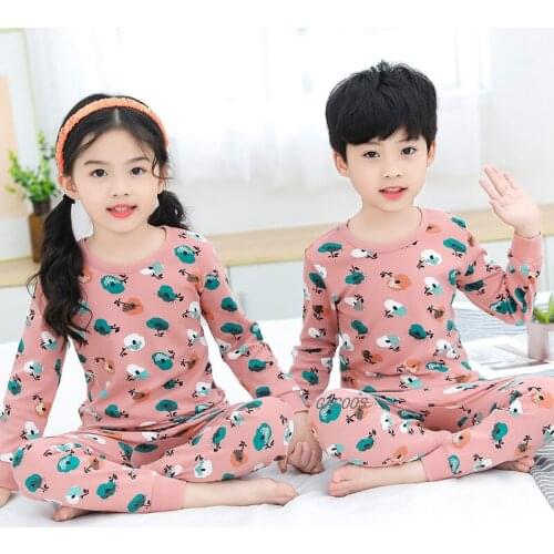 New Baby Girls Clothes Pajamas Sets Boys Clothes Pyjamas Kids Long Sleeve Cotton Nightwear Childrens Home Clothing Pijamas Suit