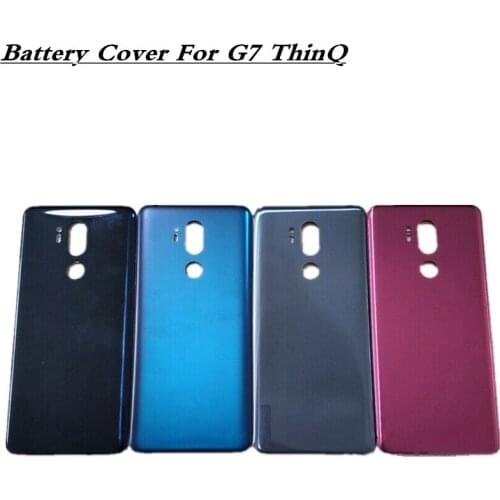 New Original Glass Battery Cover For LG G7 ThinQ G710EM G7+ Battery Door Back Glass Housing Cover Repair Parts With Adhesive