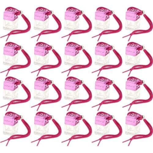 20pcs 5.5ml Mini Charm Perfume Bottle Car Home Fragrance Clear Glass Empty Perfume Bottle Hanging Pendant Ornament
