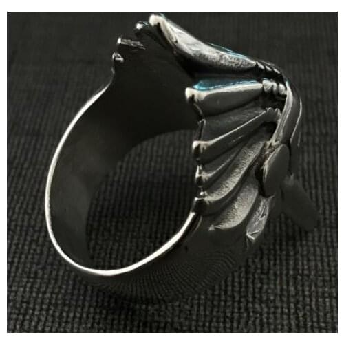 Size 8~13 Cool Indian SKull Ring 316L Stainless Steel Top Quality Biker Skull Ring