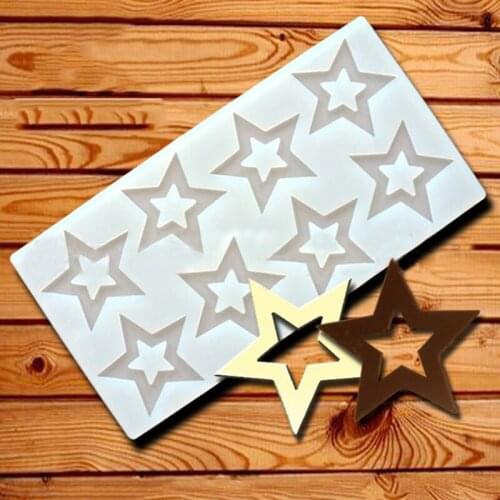 Hot DIY 3D Star Shape Silicone Mold Cake Decorating Tools Cupcake Silicone Mold Chocolate Mould Decor Muffin Pan Baking Stencil