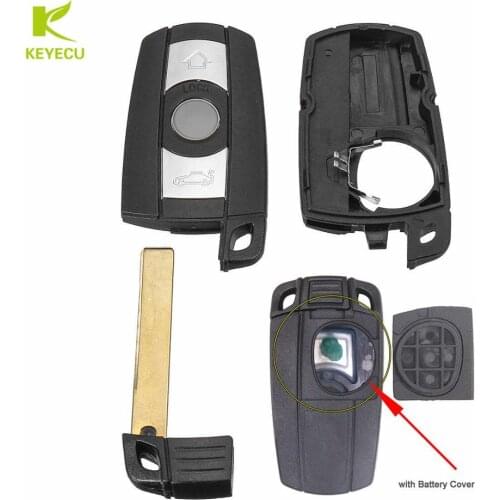 KEYECU Replacement New 3 Button Car Key Case Styling Cover Car Key Shell Blade Fob For BMW 1 3 5 6 7 Series E90 E93 E92 M3 M5 X3