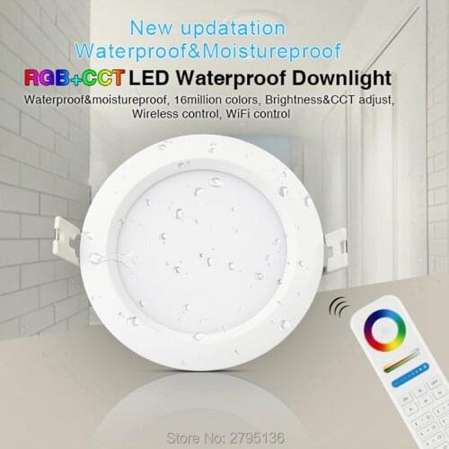 6W RGB+CCT Waterproof led downlights FUT063 IP54 220v recessed led Round ceiling panel spot light indoor living room bathroom