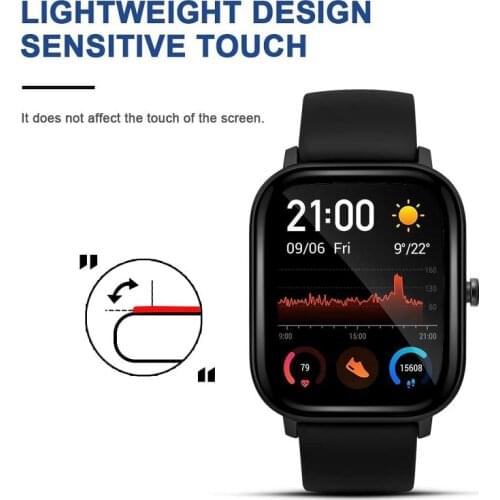 Curved Edge Protective For Xiaomi Amazfit GTS /BIP Glass Accessories film Huami Amazfit Gts 2 /Bip/Pop Pro Lite screen protector