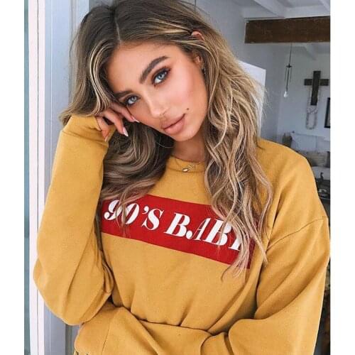 S-XL women o neck long sleeve short tops blouse letter print pure color brand top blouse autumn winter casual leisure blouse