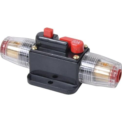 12V-24V DC Circuit Breaker In-line Fuse Inverter Waterproof Manual Reset 60A