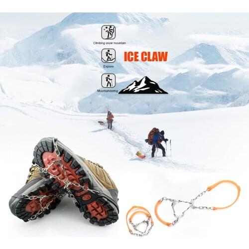 6 Teeth Climbing Crampons Outdoor Walk Ice Fishing Snow Gripper Shoe Covers Climbing Grips Cleat Crampons Anti Slip Shoes Cover