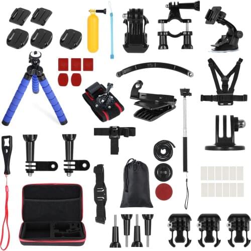 Andoer 50-in-1 Action Camera Accessories Kit Sports Camera Accessories Set Replacement for GoPro Hero 9 8 Insta360 Xiaomi YI
