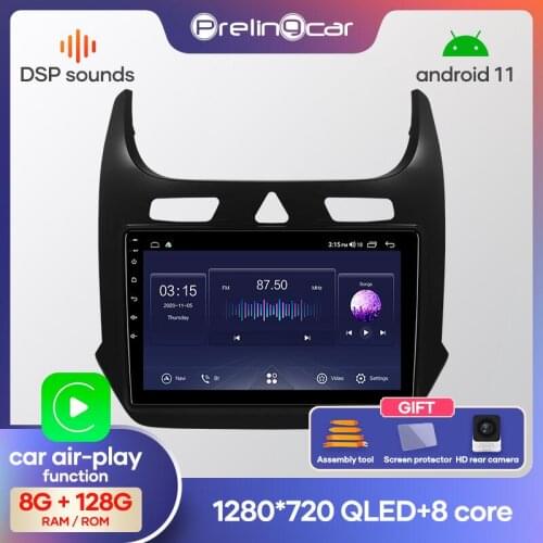 Prelingcar Android 10.0 NO DVD 2 Din Car Radio Multimedia Video Player Navigation GPS For Chevrolet Cobalt 2 2011-2018 Octa-Core
