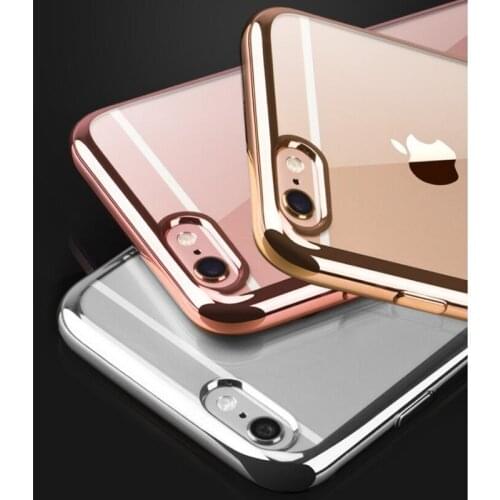 Fashion Rose gold Luxury Plating Case For iPhone X XS MAX XR Soft Clear TPU Cover For iPhone 12 6 7 8 plus ip 11 Pro MAX Coque