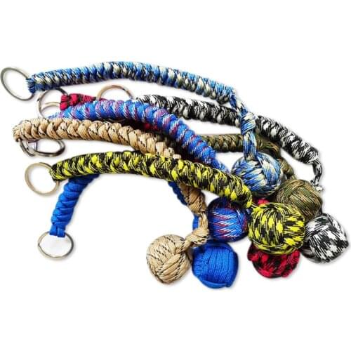 EDC Monkey Fist Steel Ball For Girl Personal Outdoor Safety Protect Security Self Defense Stick Survival Keychain Ball Tools