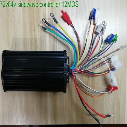 72V84V450W500W28A BLDC Motor Controller 12mosfet With Phase Wire/Yxt Speed Signal For Electric Scooter Ebike Tricycle UTV MTB