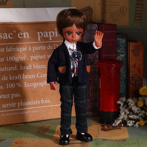UCanaan 1/6 BJD Doll Black Skin Boys Doll 30CM Ball Jointed Dolls With Full Outfits Tan Skin BJD SD Dolls Best Birthday Gifts
