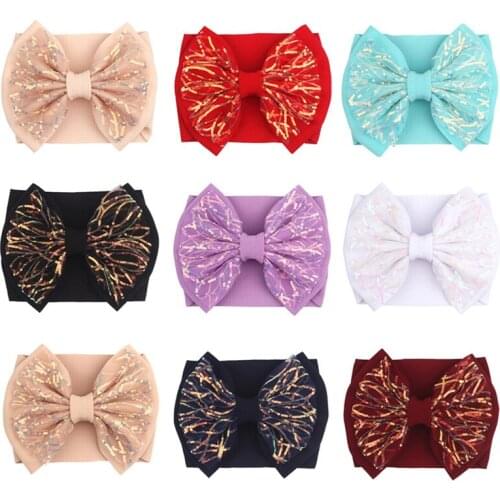 Cute Girl Headband Hair Band Baby Widened Sequins Bowknot Headband Headwrap Hair Accessories for Girls