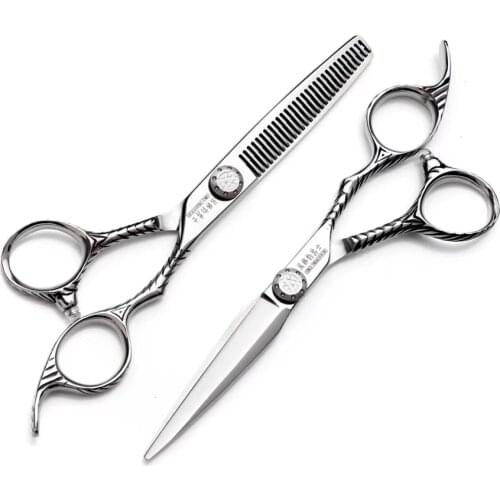 6 Professional Hair Salon Structure Scissors Set Cutting Barber Haircut Thinning Shear Scissors Hairdressing Hair Tools Scissors