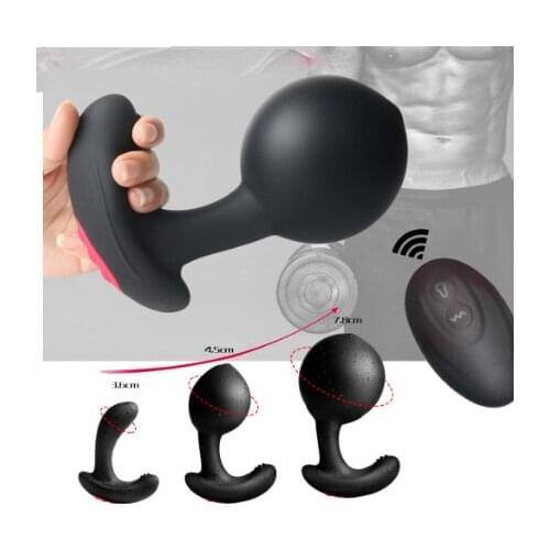 Inflatable Huge Anal Dildo Sexy Wireless Remote Control Male Prostate Massage Butt Plug Anal Expansion Vibrator Sex Toys For Men