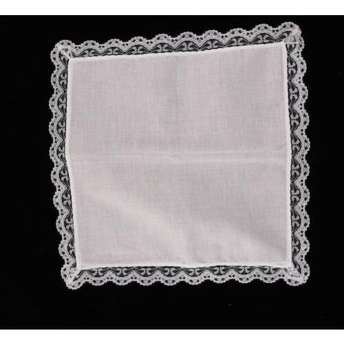 5pcs Pure 100% Cotton White Handkerchiefs Women Men Hanky Kerchiefs