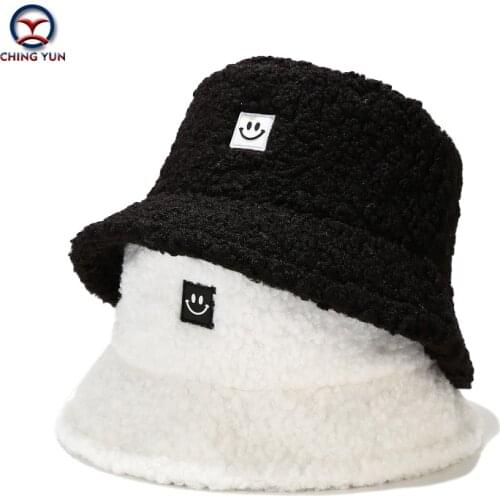 New Hat autumn and winter smiling flannel face fisherman hat men and women lovely casual hat Literary retro warm winter hats