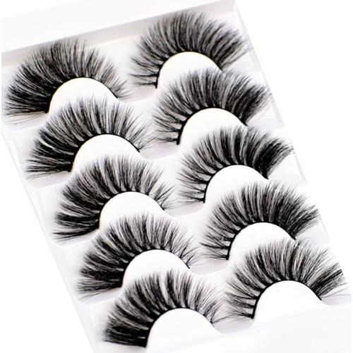 NEW 5pair 3D Eyelashes Mink False Eyelashes Handmade Thick False Eyelashes Extension Soft Eye Lashes Natural Long Mink Eyelashes