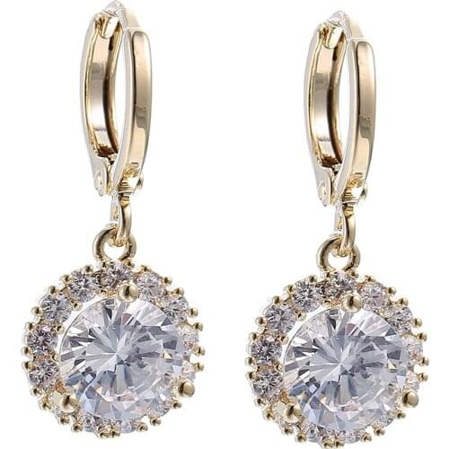 ONYSS New Fashion Women Beautiful Jewelry Pendants Earring Accessories for Jewelry Earring CZ Zircon Gold Earring 2021 Trend