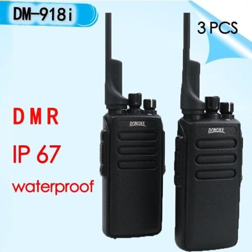 3pcs DONGK DM-918i Walkie-Talkie Dual Band Dual Time Slot DMR Digital/Analog 136-174/400-470MHz DM-1801 Ham Radio walkie talkies