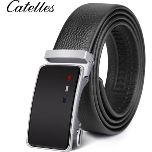 Leather Belt Men Fashion Business Male Cowhide Genuine Leather Trouser Strap for Jeans