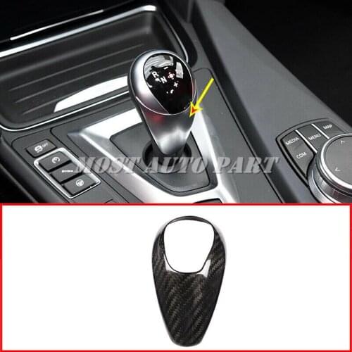 Carbon Fiber Interior Gear Shift Knob Head Cover Trim For BMW M2 M3 M4 M5 X5M X6M 1pcs Car Decoration Car Accesories Interior
