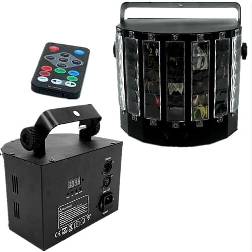 Remote Control RGBW Mini LED Butterfly With Laser Flower Soward Effect Light Professional for Home Entertain Disco Party