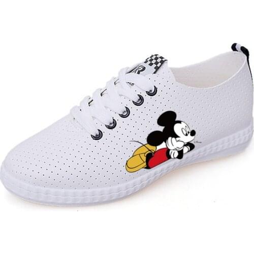 Disney childrens cartoon Mickey Mouse girl adult non-slip soft sole casual shoes printing sports shoes breathable running shoes