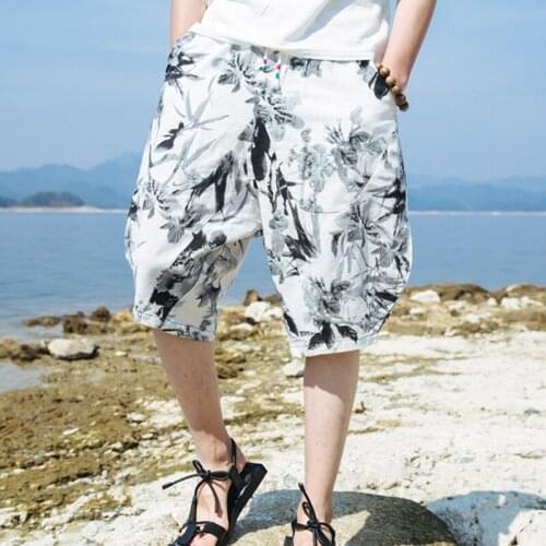 Cropped trousers for male oriental mens clothing swimming trunks mens swimming TA270