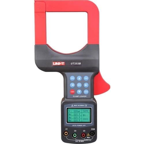 UNI-T UT253B Digital Large Jaws Leakage Current Clamp Tester/2000A Leak Clamp Meter LCD Backlight RS-232 Data Transfer