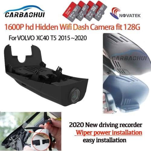 New Plug and play Car DVR Wifi Video Recorder Dash Cam Camera For VOLVO XC40 2015 2016 2017 2018 2019 2020 night vision hd 1600p