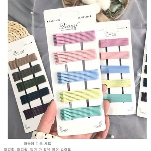 40pcs Hair Clips Wave Flat Curved Hairpin Styling Metal Barrette Candy Color Bobby Pins for Women Girls Headwear Accessories