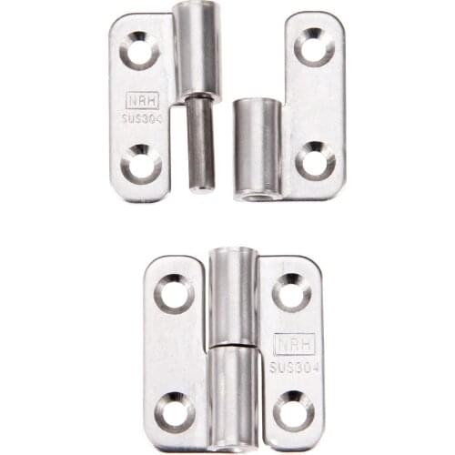1Pc Stainless Steel Electrical Cabinet Boxes Removable Hinges Equipment Box Metal Switchgear Toolbox Cabinet Doors Hinge 37*34mm