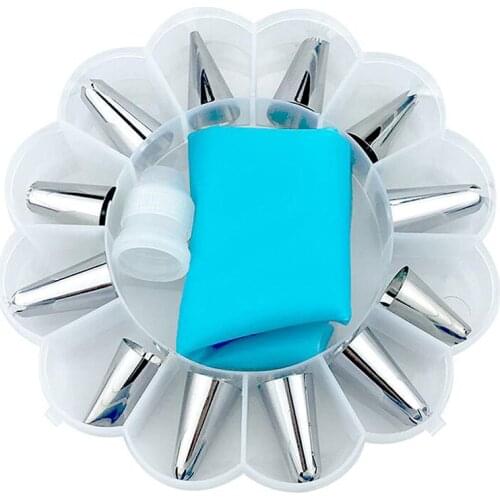 14Pcs Cake Decorating Tools Stainless Steel Pipe Icing Nozzles Baking Supplies Dessert Decoration Kitchen Accessories 2021