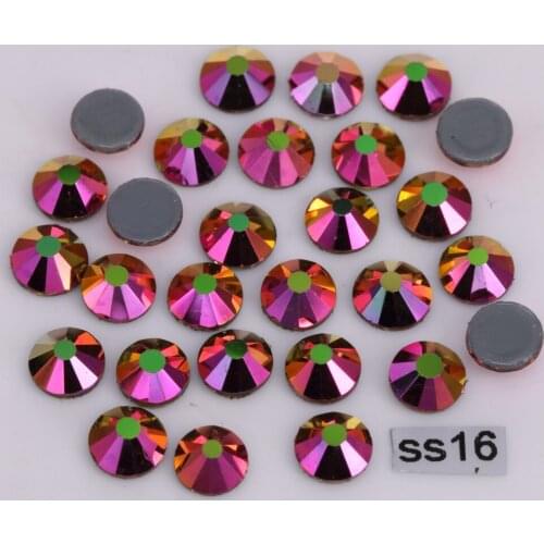 1440pcs/Lot, High Quality ss16 (3.8-4.0mm) Rainbow-Rose-Gold Hotfix Rhinestones / Iron On Flat Back Crystals