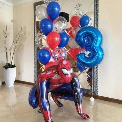 1set 3D Spider Hero Man Party Balloons 32'' Number Foil Balloons Baby Shower Birthday Party Decoration Supplies Childrens Gifts