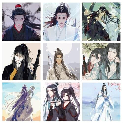 5D DIY Diamond Painting Mo Dao Zu Shi Wei Wuxian Diamond Mosaic cartoon Embroidery Cross Stitch Set Art Decor Gift