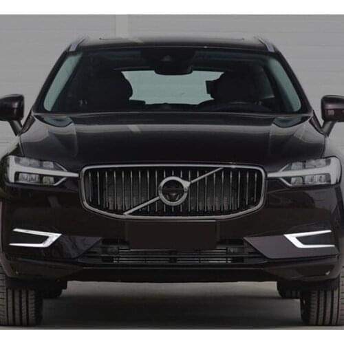 Car Styling Chrome Front Fog Lamp Frame Cover Trim Decorative Stickers For Volvo XC60 2018 2019 Auto Accessories