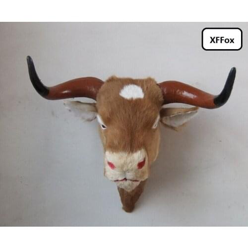 Big simulation scalpers head model polyethylene&furs real life cattle head wall pandent doll gift 56x38x50cm xf963