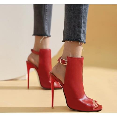 Women Boots High Heels Gladiator Heels Summer Ladies Shoes Female Fashion Open Toe Sandals Party Wedding Stilettos Size 43 45 48