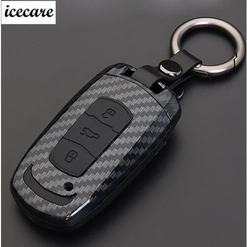 Carbon Fiber ABS+Silicone Car remote key case for Geely Atlas Boyue NL3 EX7 Emgrand X7 EmgrarandX7 SUV GT GC9 borui Car Key case