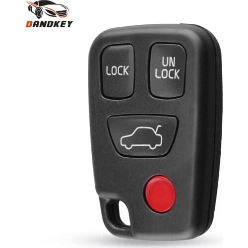 Dandkey For Volvo 4 Buttons 3+1 Buttons Remote Case Vol-vo Key Blank Fob Replacement Shell Remote Case Key Free shipping