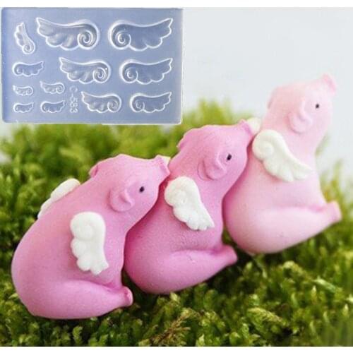 3D Angel Wing Mold Nails Art Carving Mold for DIY Nail Art Decorations Supplies Nail Art Templates Maincure Tool