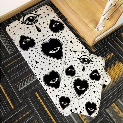 Long Short Absorbent Anti-Slip Door Mat Modern Living Room Decoration PVC Carpet Kitchen Mat Waterproof Rectangle Welcome Rug