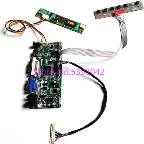 For LP154WX4 (TL)(A1)/(TL)(A2)/(TL)(A3)/(TL)(A4) 15.4" LVDS Inverter 1CCFL 30-Pin 1280*800 M.NT68676 LCD controller card DIY kit