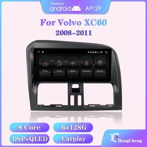 For Volvo XC60 2008-2011 car smart multimedia video player GPS navigation radio Android 10 4G full Netcom Carplay