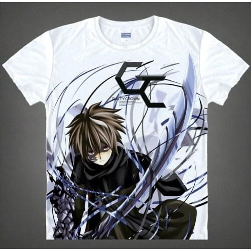 Guilty Crown Shu Ouma Inori new arrival men fashion summer style high quality mens t-shirt cartoon Anime printed T shirt brand