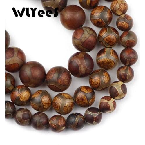 WLYeeS Tortoise shell Stone Natural Carnelian beads 8 10 12mm Round Loose Space Beads for Jewelry Bracelet Necklace DIY Ball 15