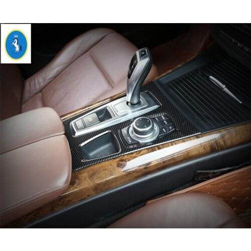 Yimaautotrims 2 Colors Transmission Shift Gear Gearshift Panel Cover Trim 1 Pcs ABS Fit For BMW X5 E70 2010 2011 2012 2013